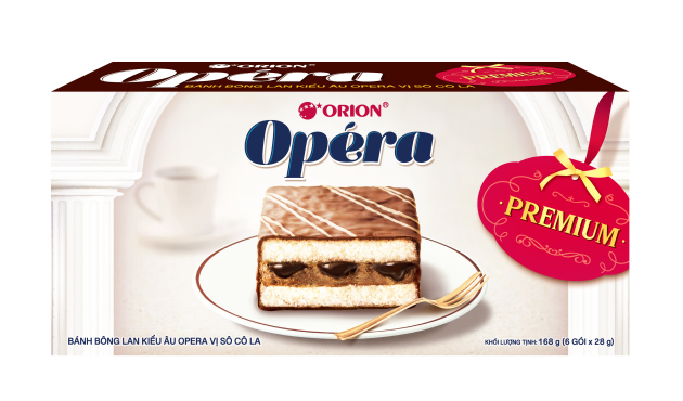 Bánh Bông Lan Kiểu Âu Opera Vị Sô Cô La